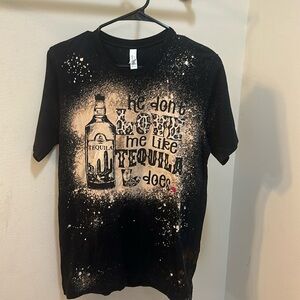 Bleached tequila shirt with leopard print